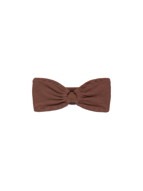 Yulia brown crinkle bandeau top - MC2 Saint Barth