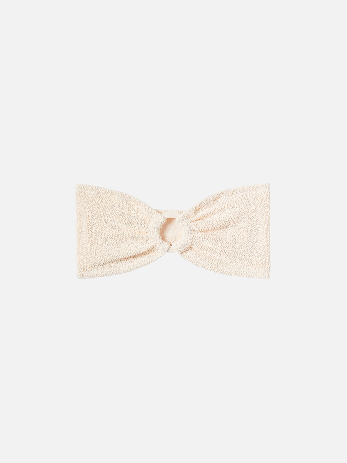 Yulia beige crinkle bandeau top
