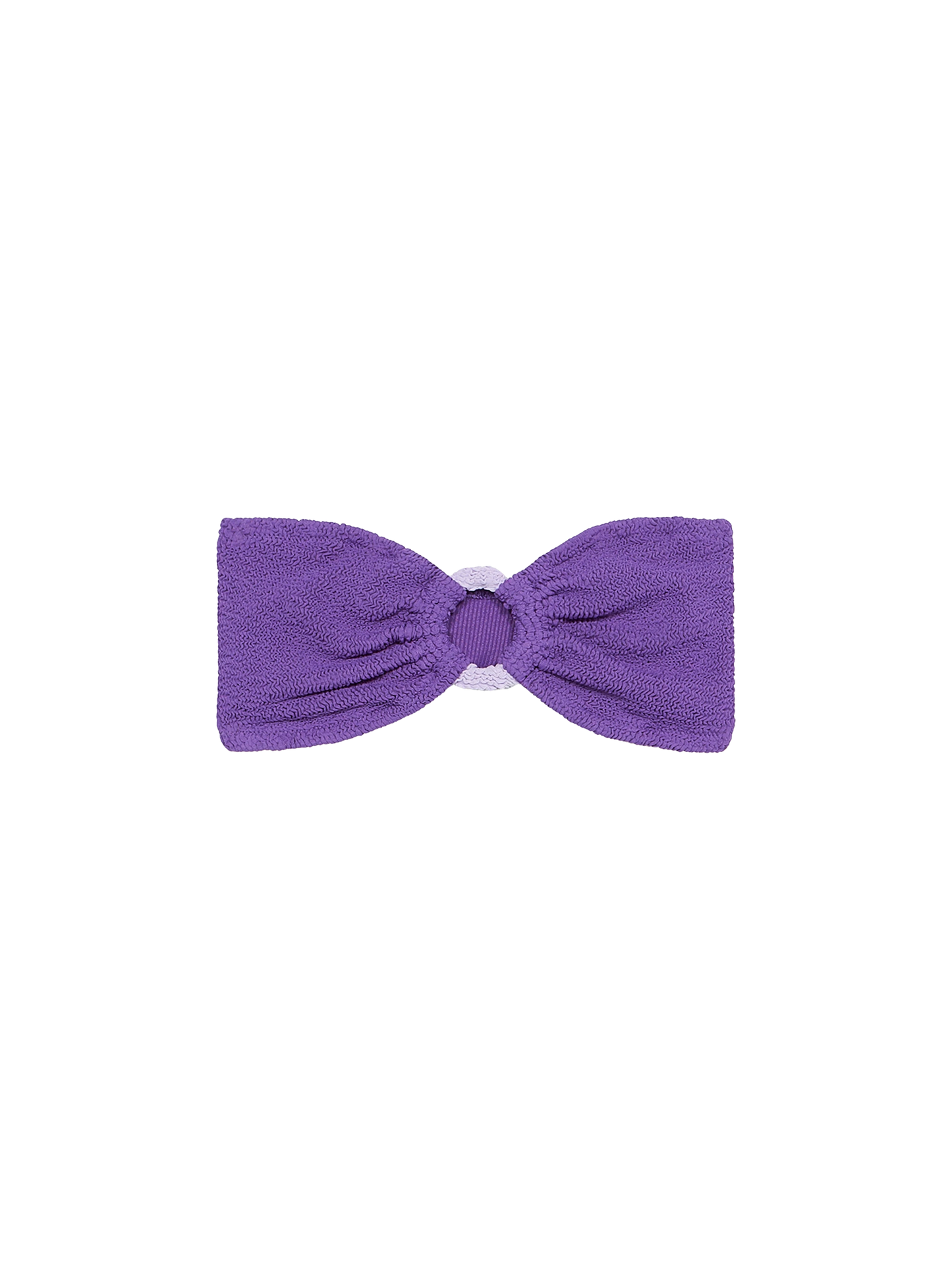 Lilafarbener Crinkle-Bandeau-Top-Badeanzug für Damen Yulia