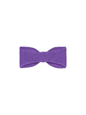 Lilafarbener Crinkle-Bandeau-Top-Badeanzug für Damen Yulia