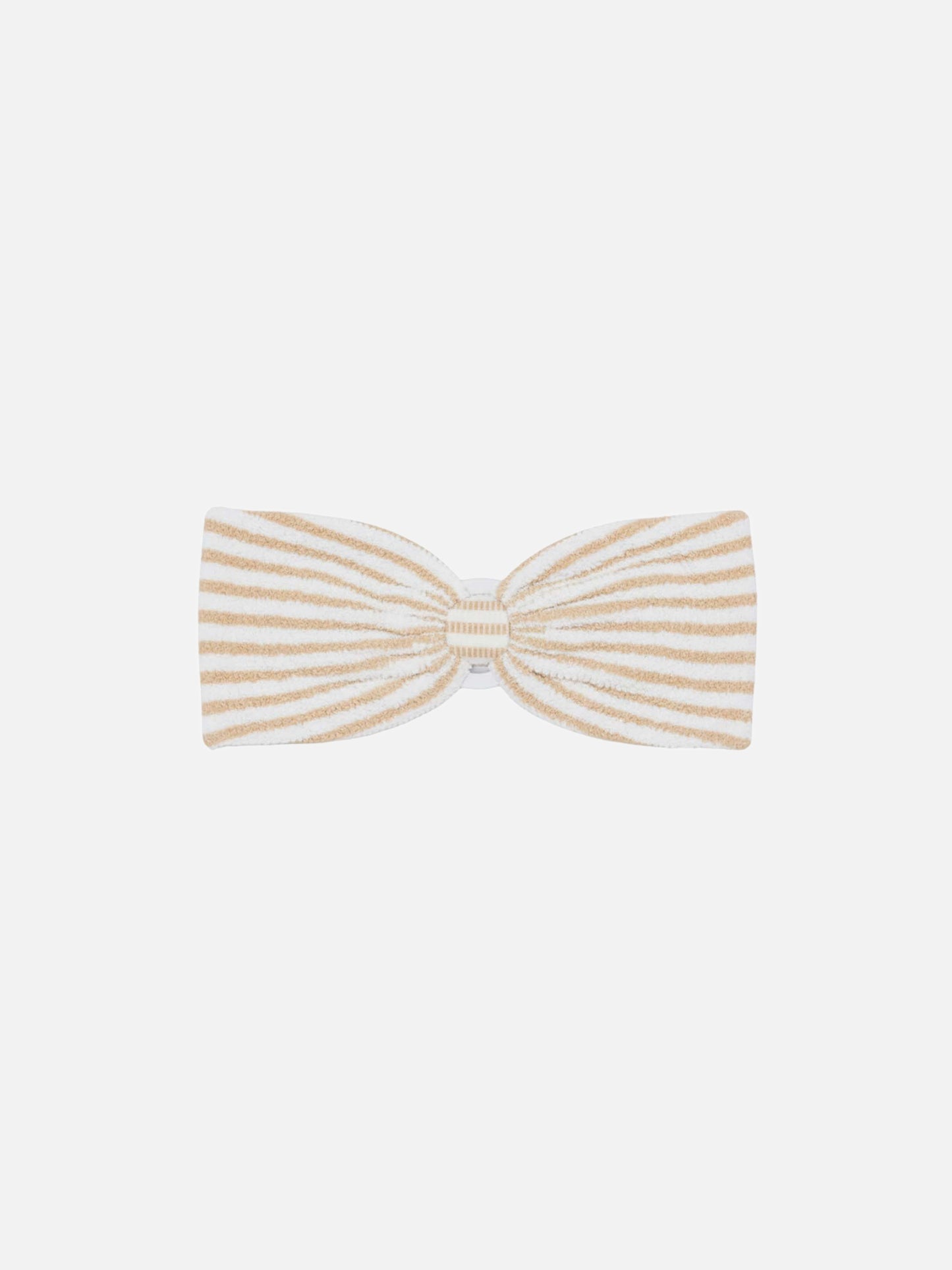 Yulia crinkle bandeau top with striped print