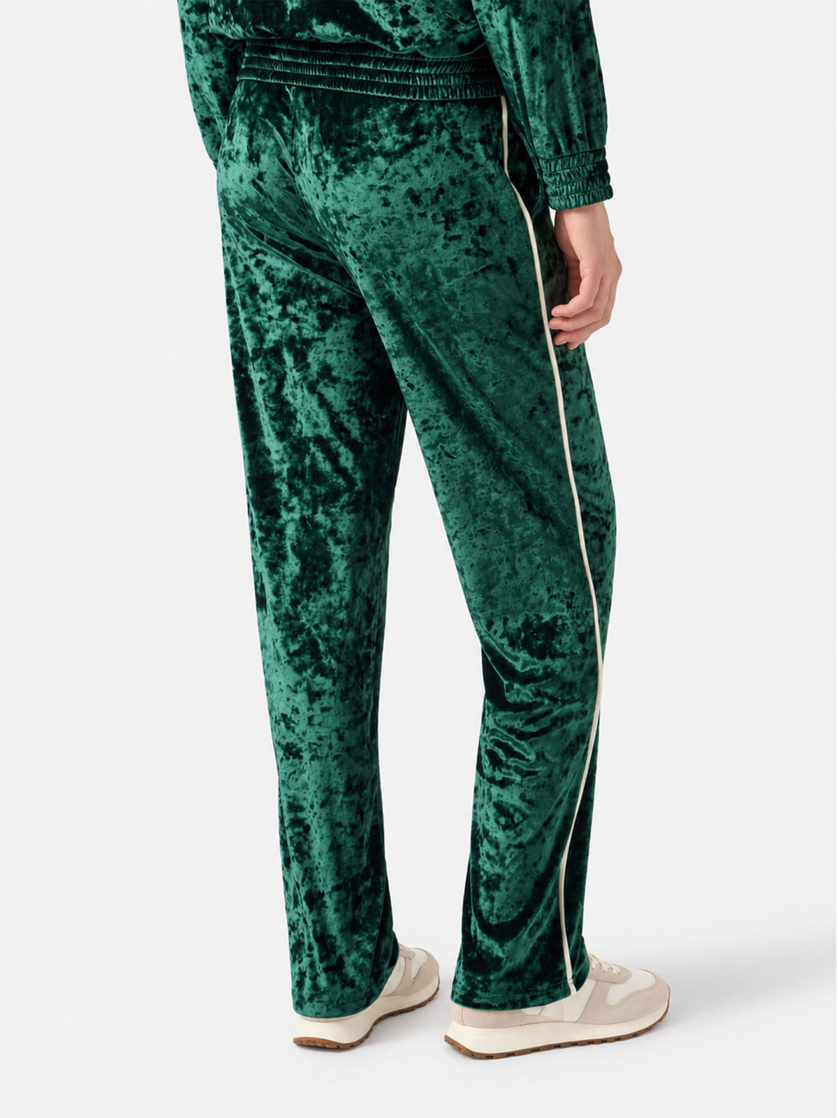 Pantalones Yvonne de chenilla verde 