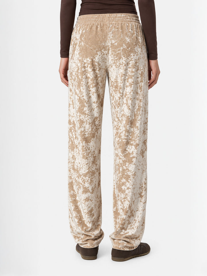 Pantaloni Yvonne in ciniglia beige