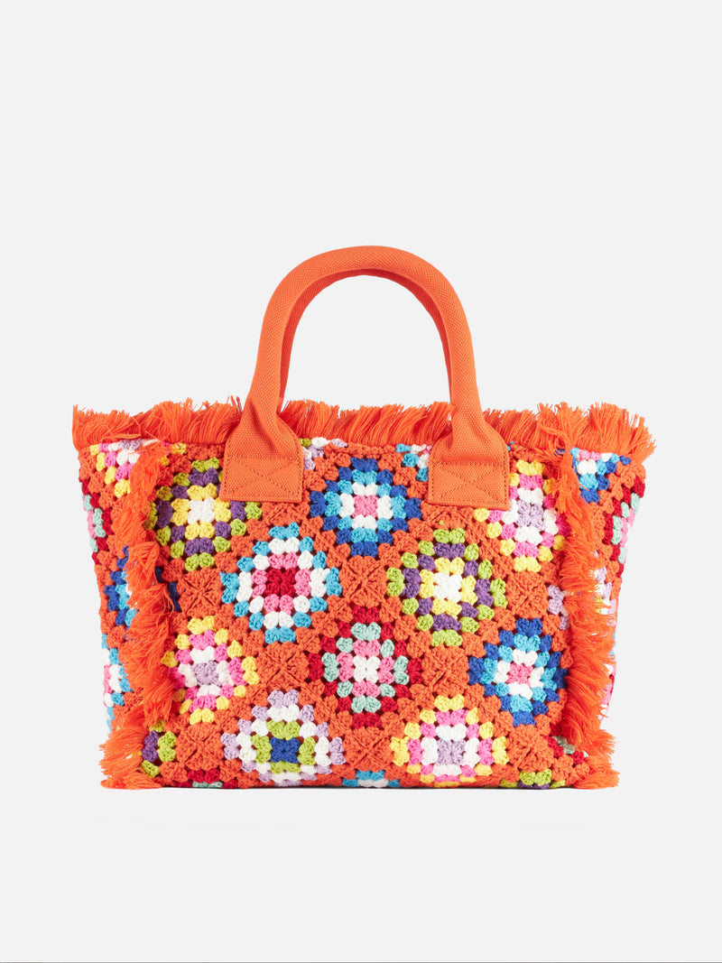 Vanity crochet shoulder bag with pattern