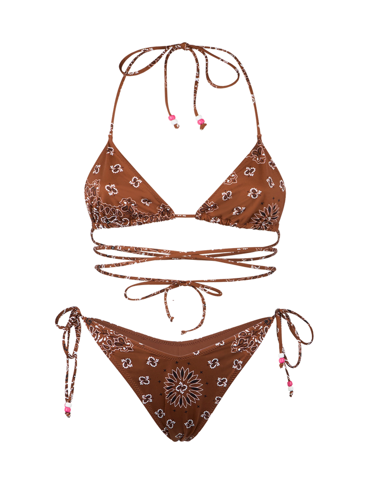 Bikini da donna a triangolo bandana 