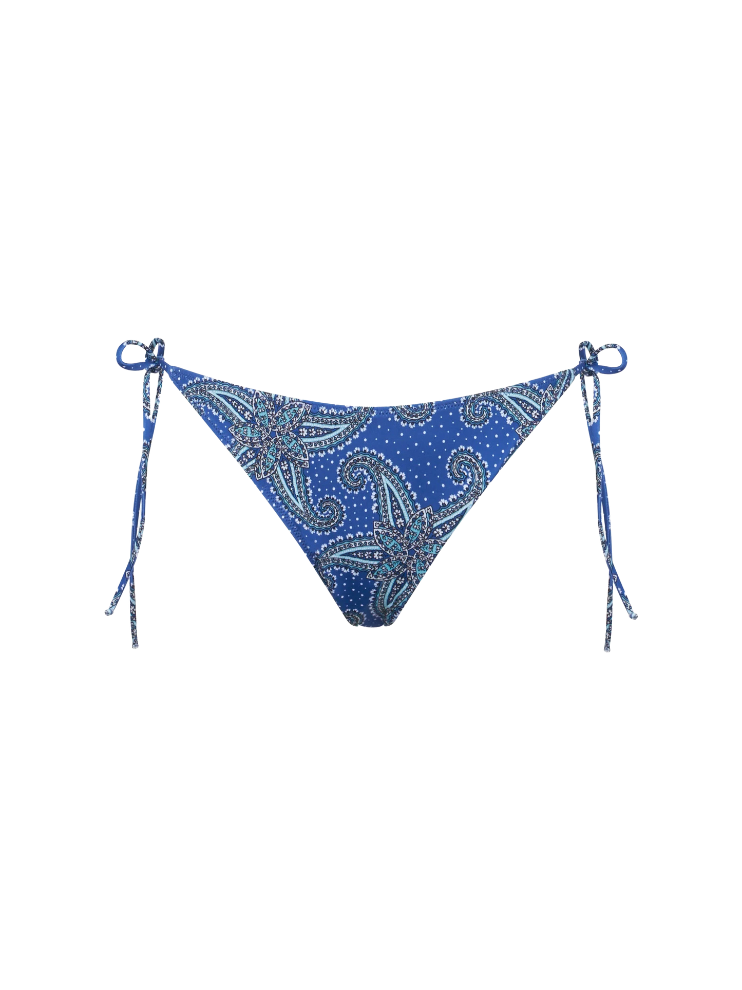Slip mare donna blu con fantasia paisley