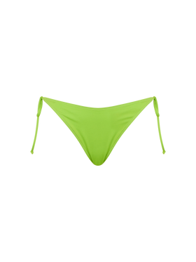 Woman lime green swim briefs