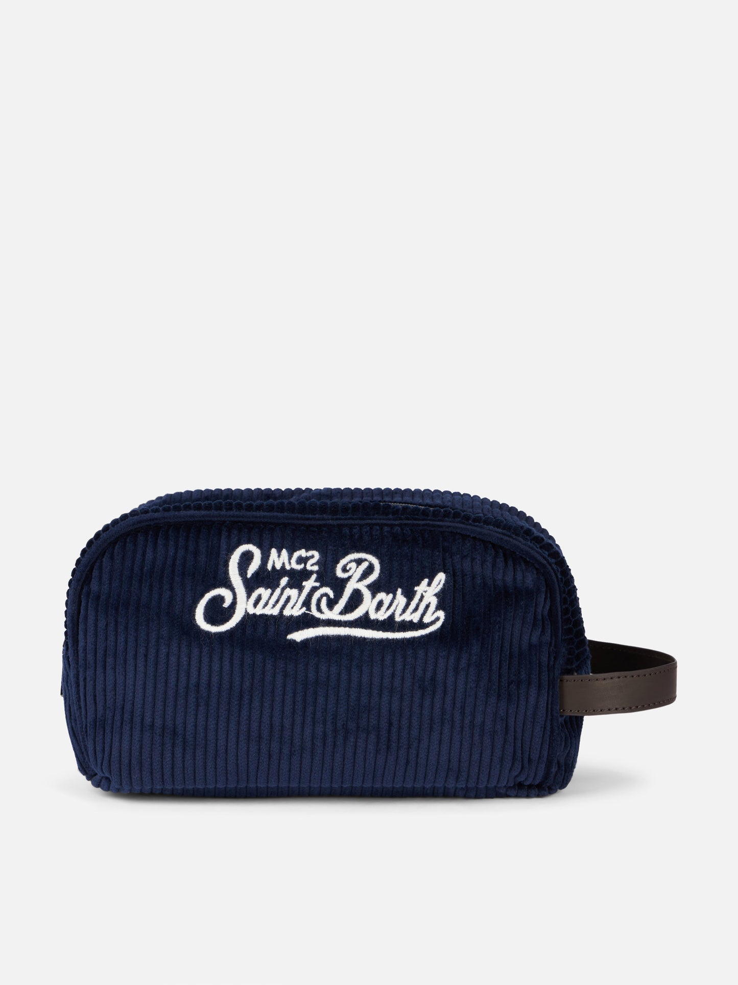 Blue corduroy beauty case