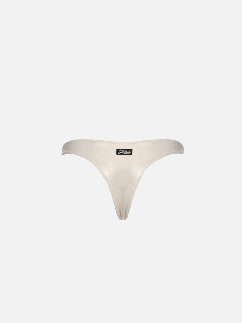 Slip da bagno da donna lamina oro sgambato Naomi