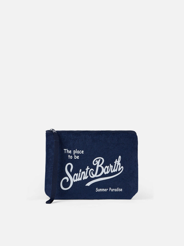 Pochette Aline in spugna blu navy