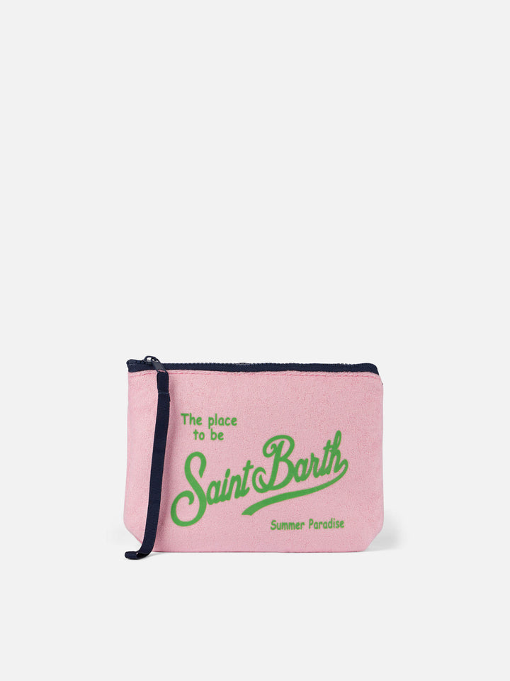 Pochette Aline in spugna rosa