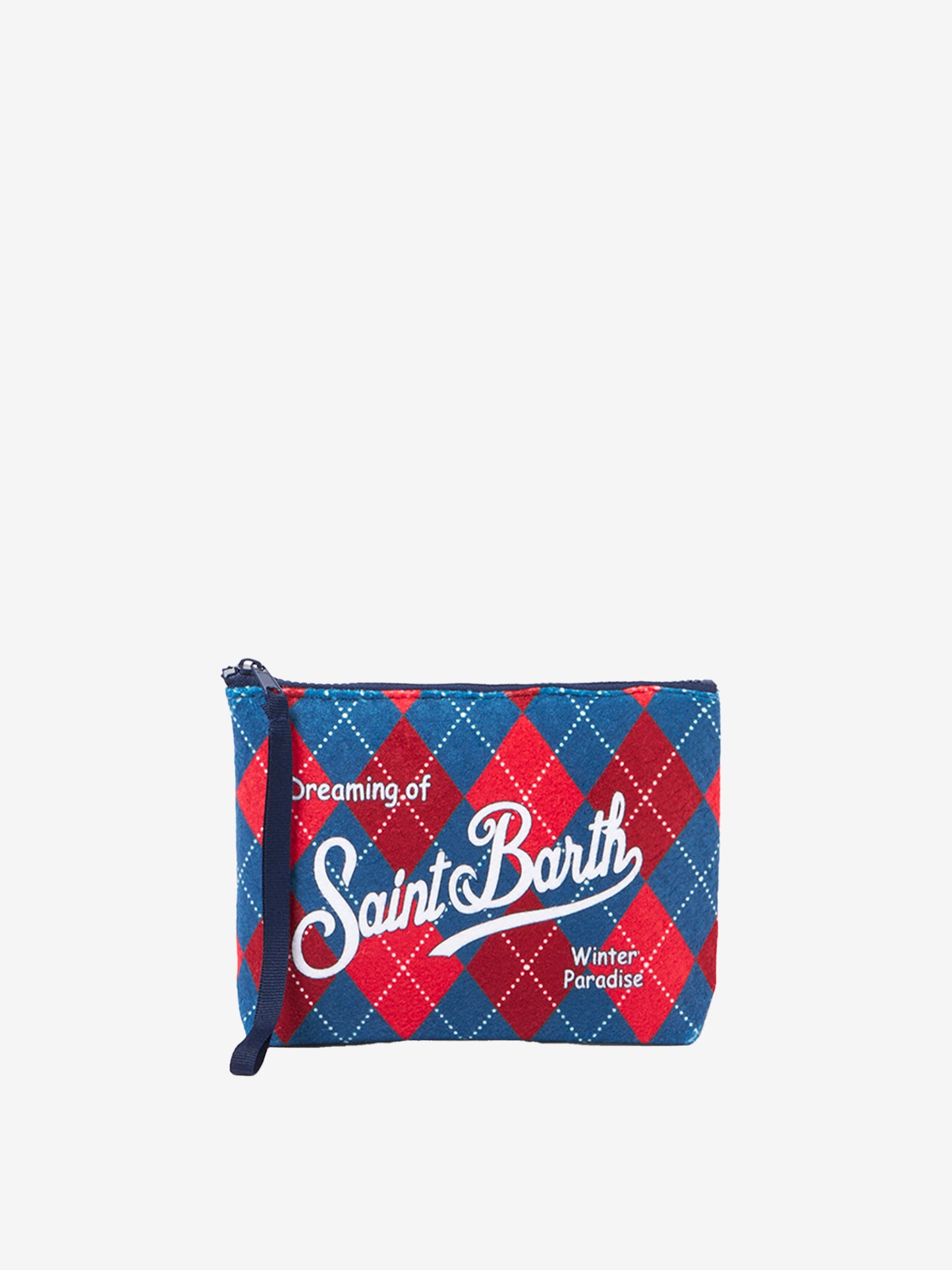 Aline Wollpochette mit Argyle-Print