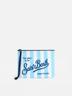 Aline terry pochette with Saint Barth print