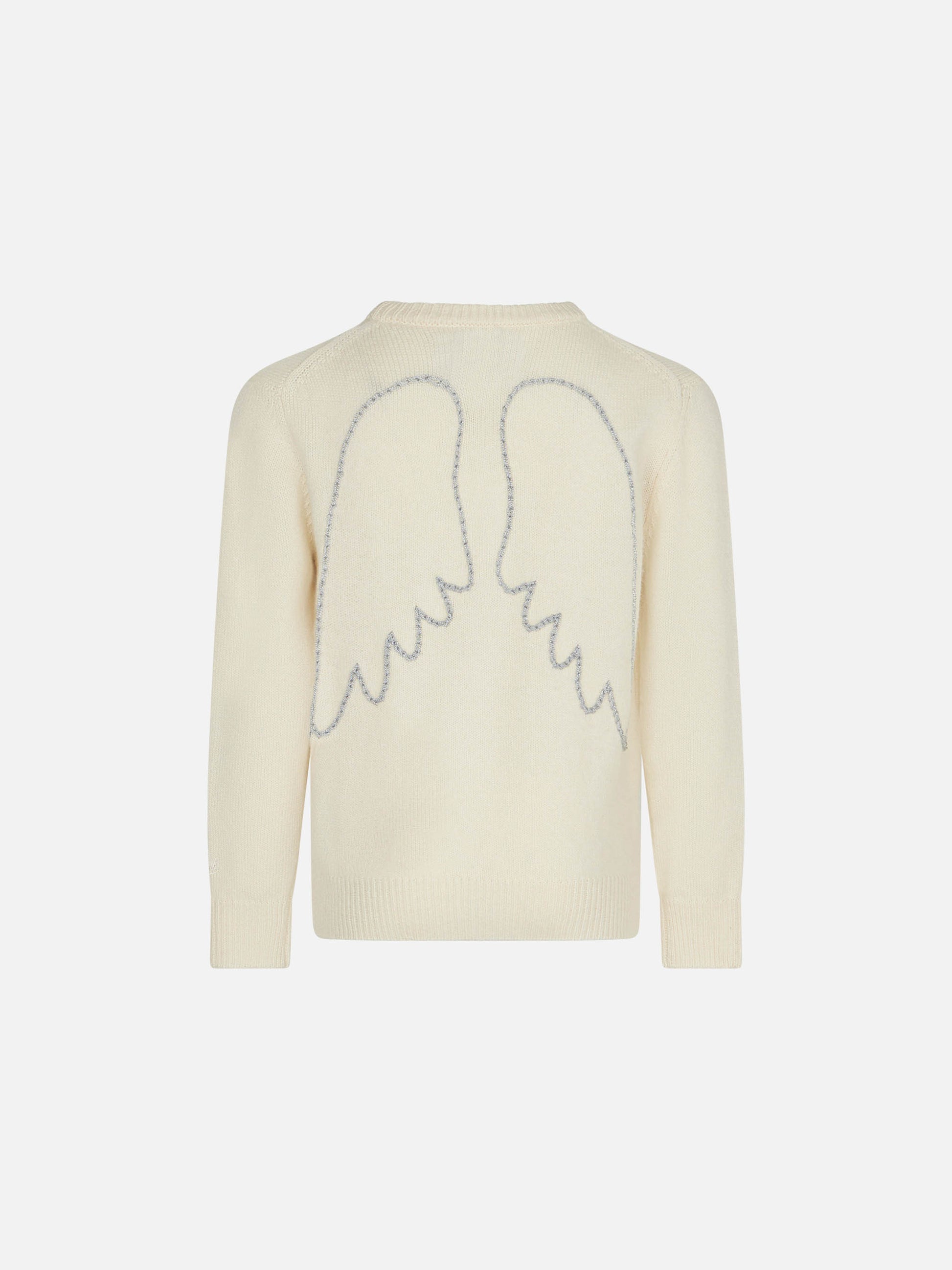 Girl sweater angel wings embroidery - MC2 Saint Barth