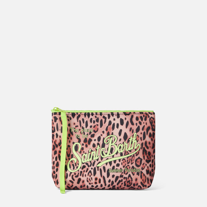 Aline Scuba-Pochette mit Animal-Print