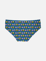 Boy swim briefs with hamburger print