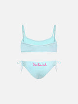 Frottee-Bralette-Bikini für Mädchen