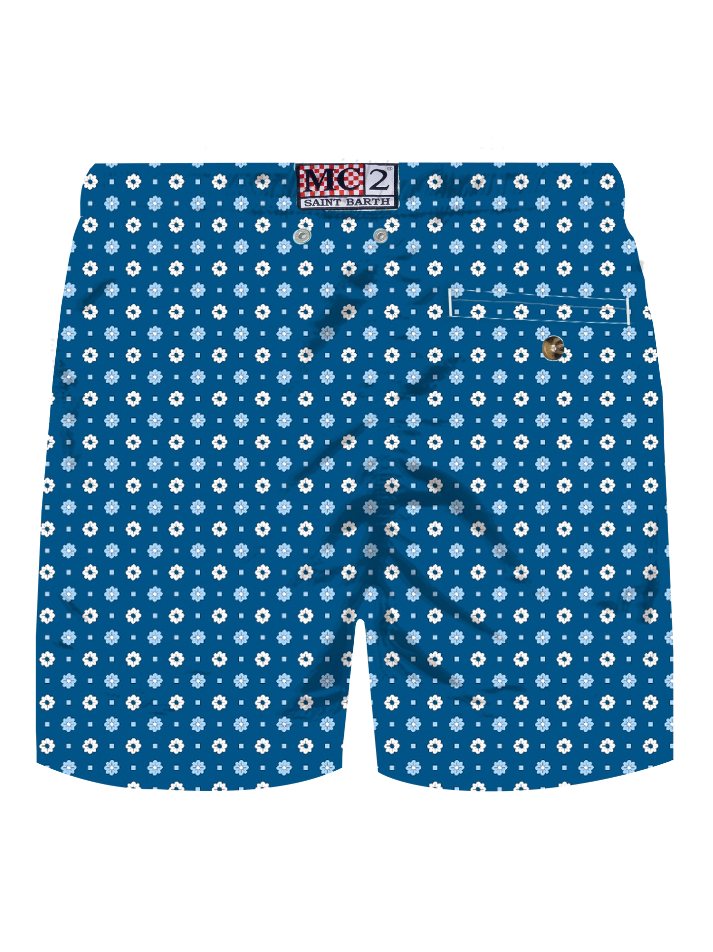 Comfort Light stretch swim shorts with tie print
