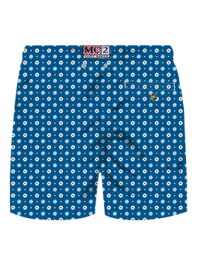 Comfort Light stretch swim shorts with tie print