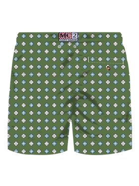 Comfort Light stretch swim shorts with tie print