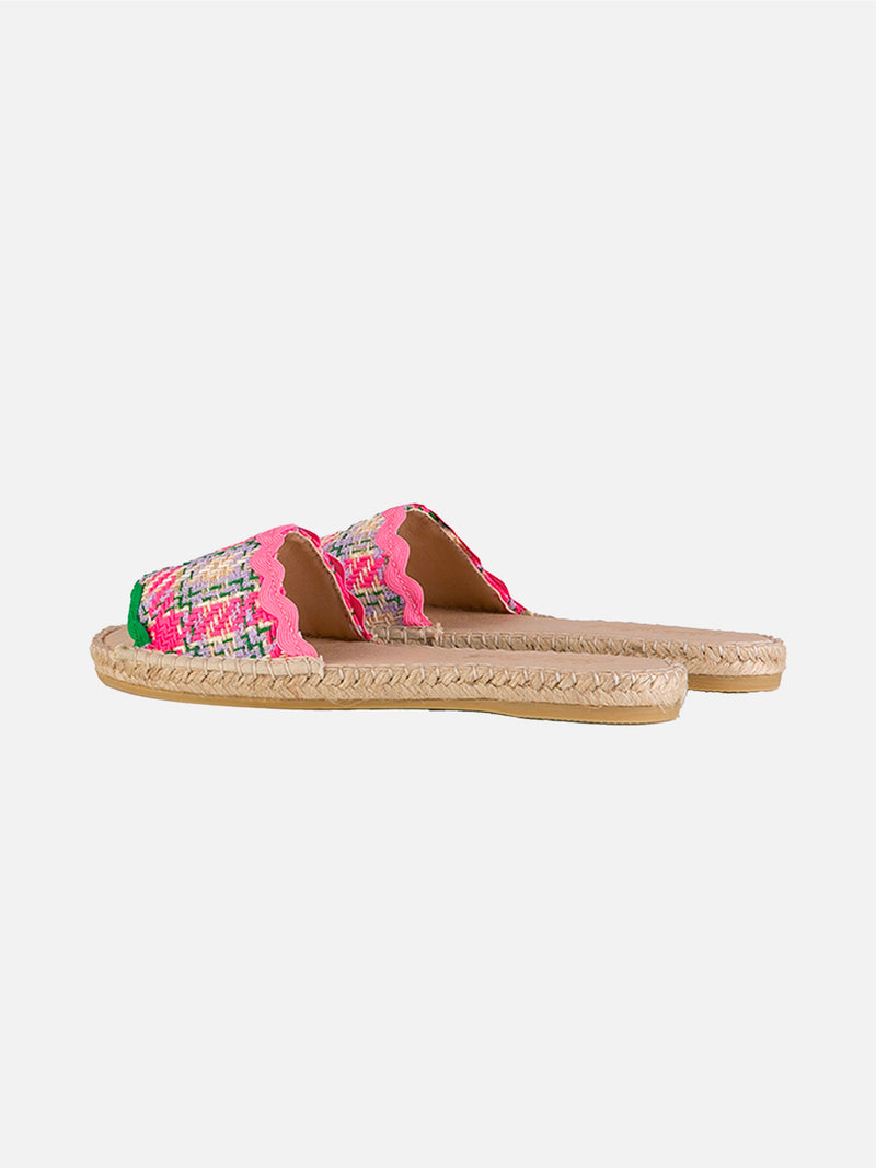 Damen-Espadrilla aus mehrfarbigem Tweed