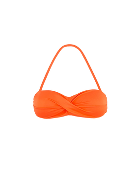 Top beandeau arancione