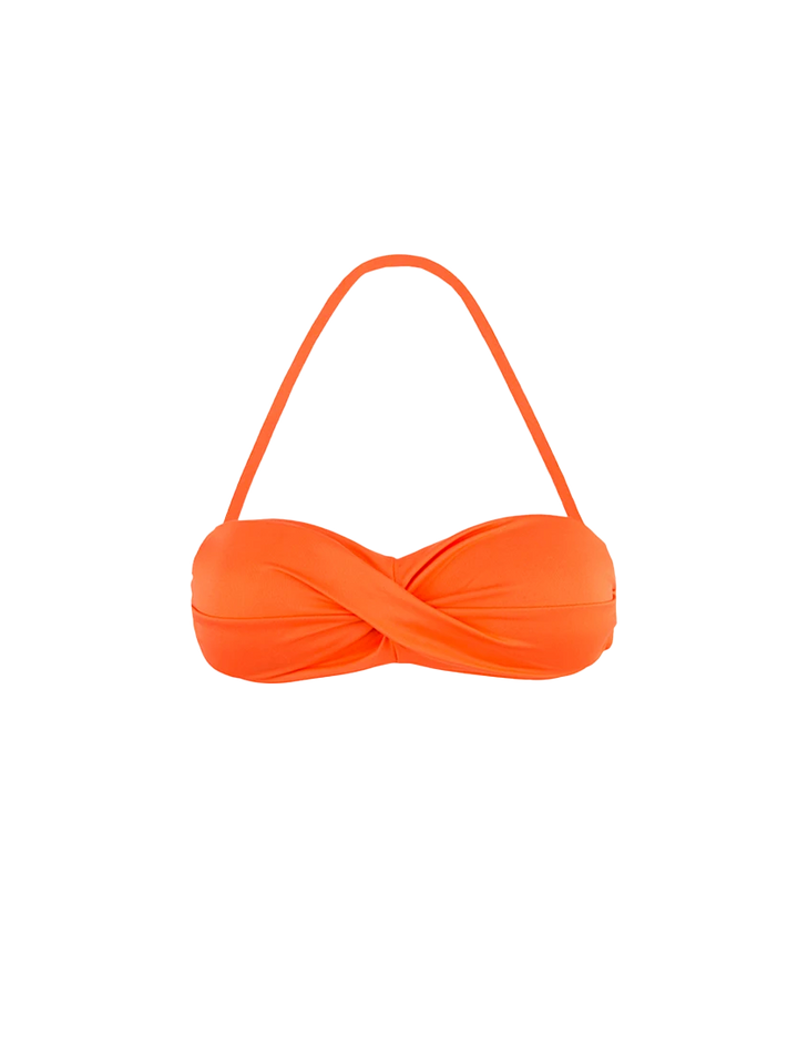 Top beandeau arancione