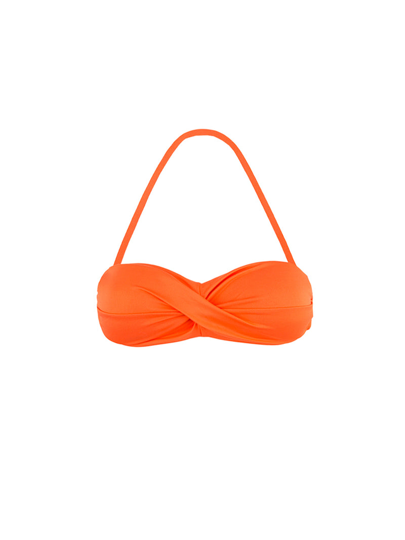 Orangefarbenes Bandeau-Top