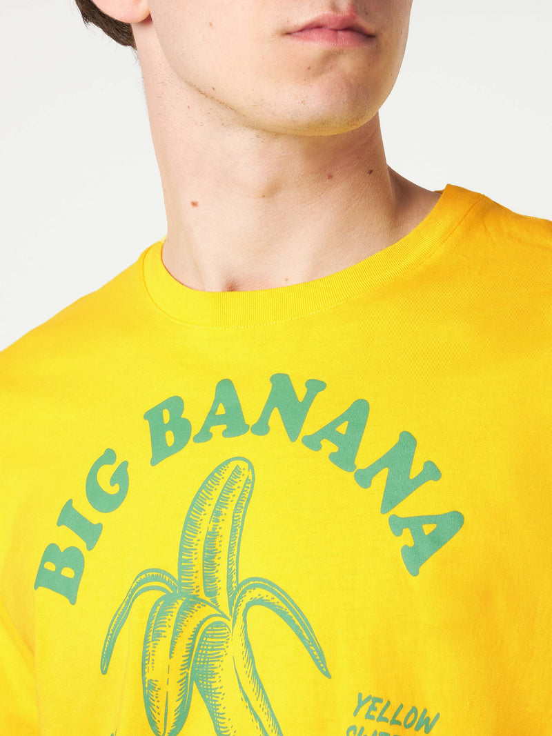 Man cotton t-shirt with banana print