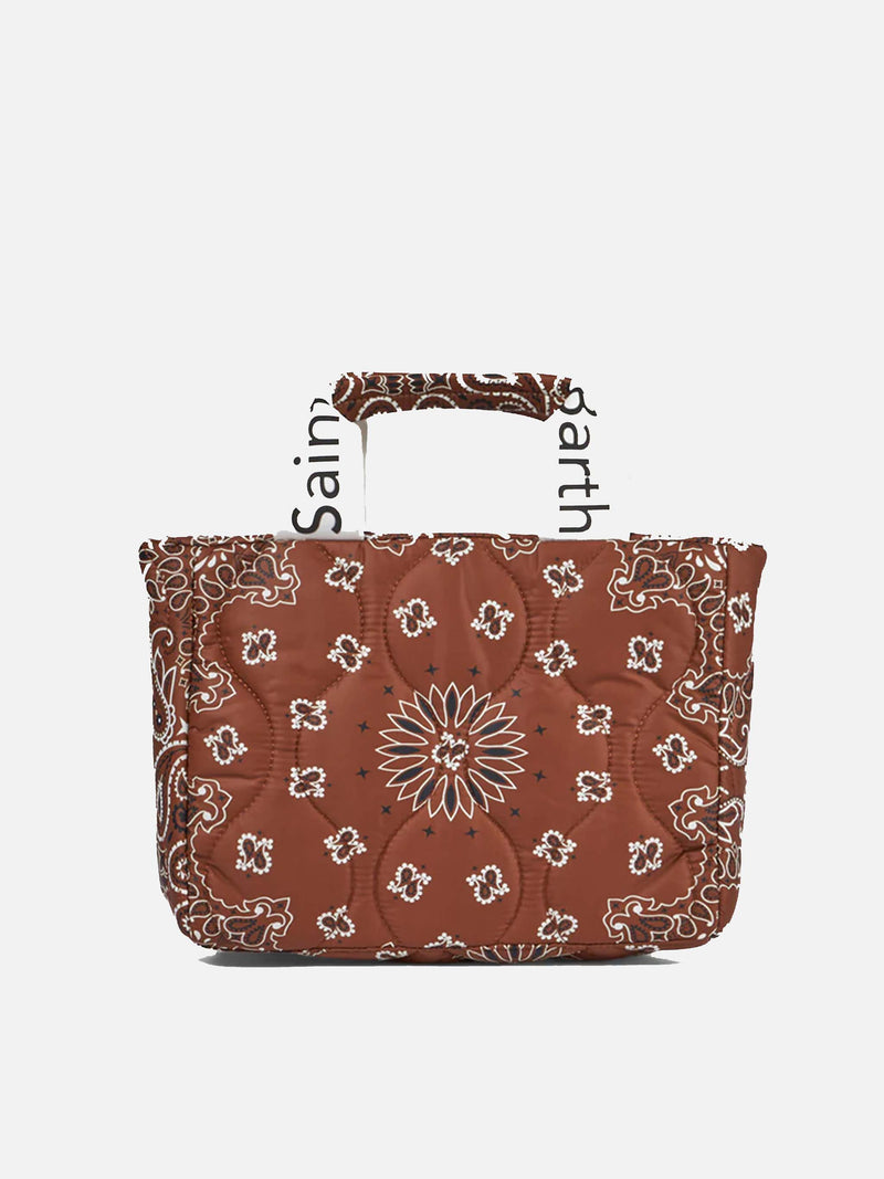 Puffer-Handtasche mit Bandana-Print