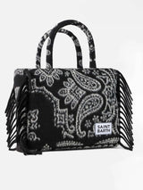 Borsa a spalla blanket Vanity con stampa bandana nera