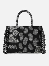 Borsa a spalla blanket Vanity con stampa bandana nera