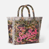 Vanity canvas shoulder bag with bandanna camouflage print