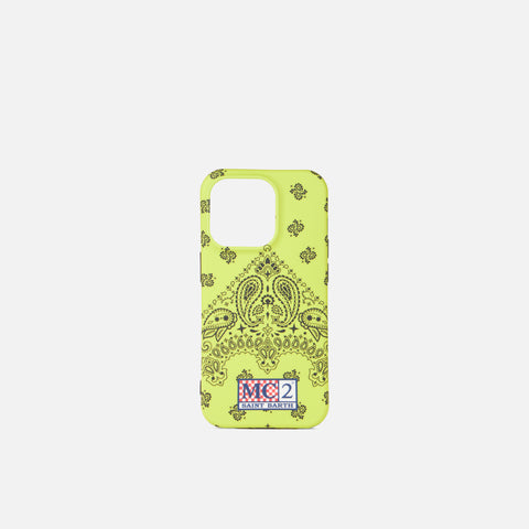 Cover for iPhone 14 Pro with bandanna print - MC2 Saint Barth