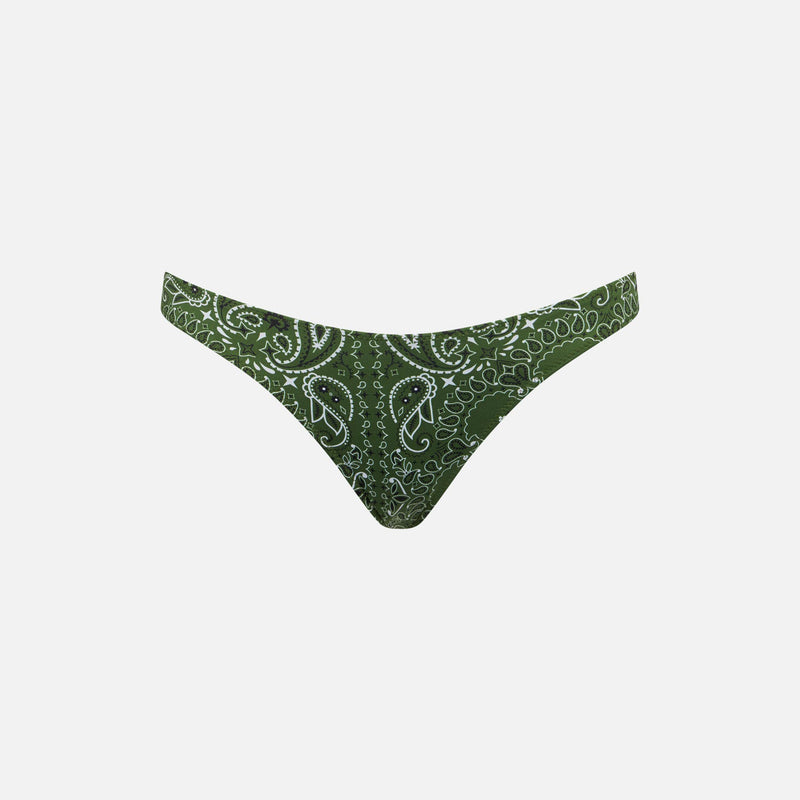 Slip da bagno da donna sgambato con stampa bandana