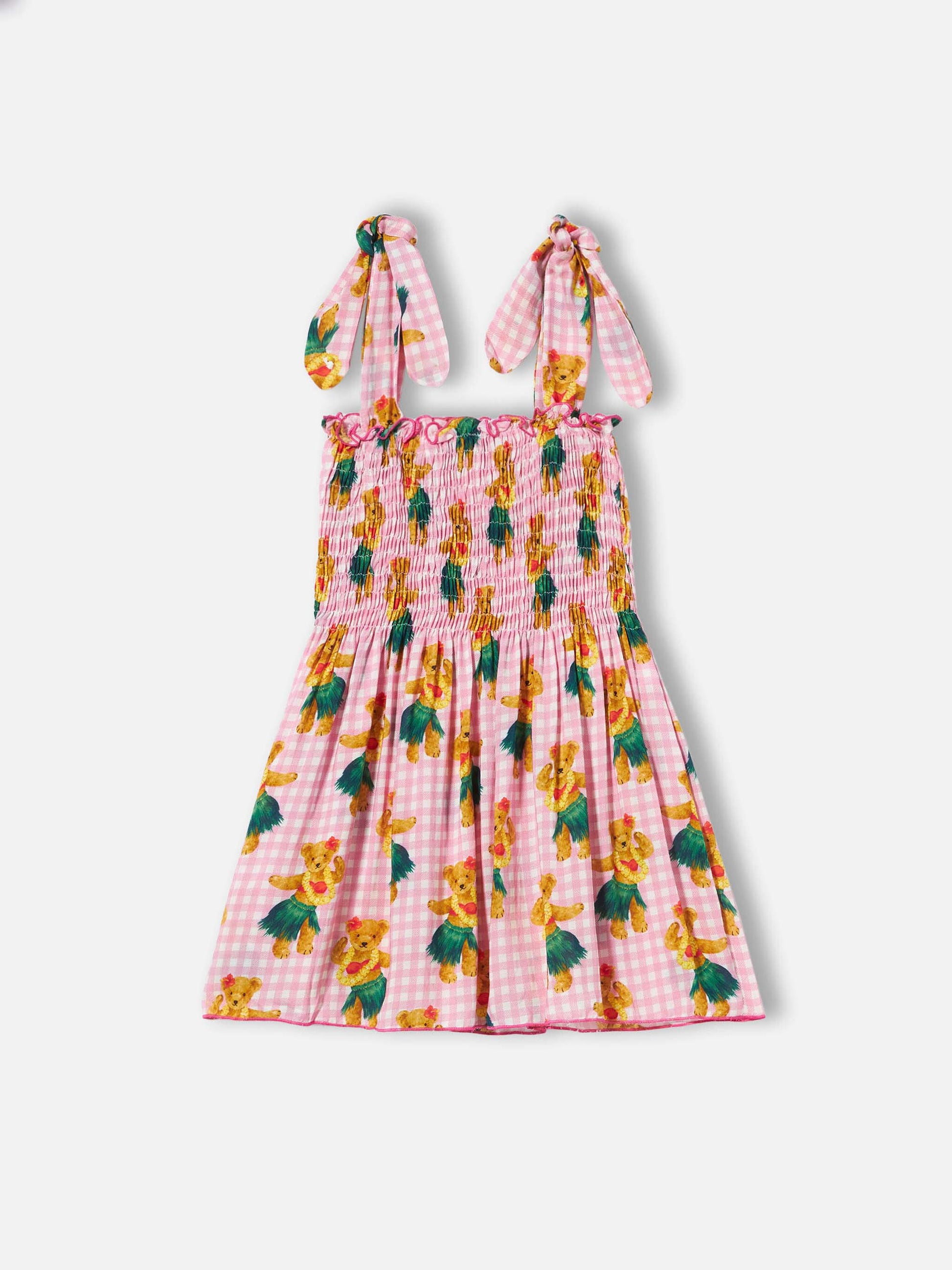 Cotton dress Lola with hawaian bear print - MC2 Saint Barth