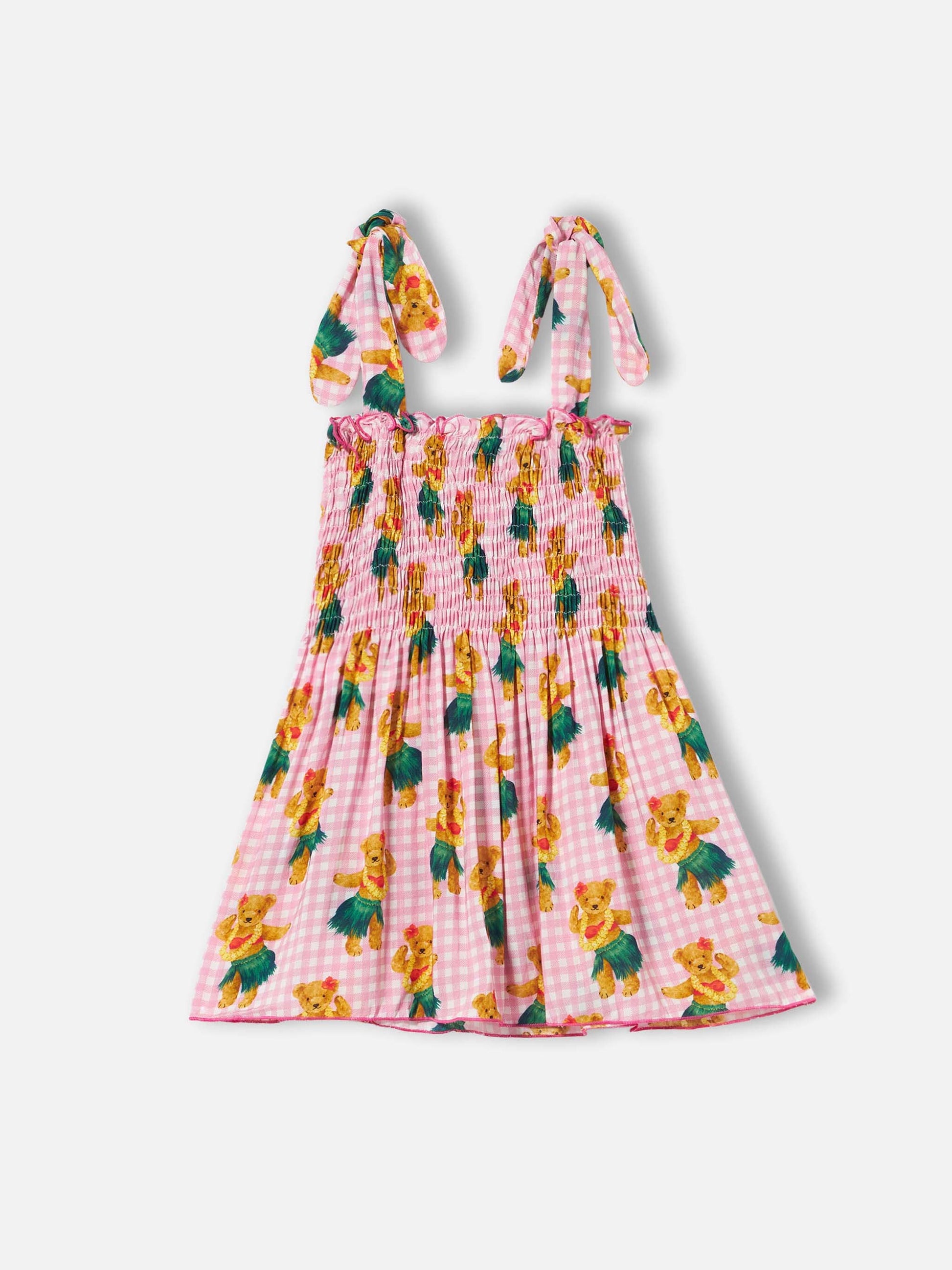 Cotton dress Lola with hawaian bear print - MC2 Saint Barth