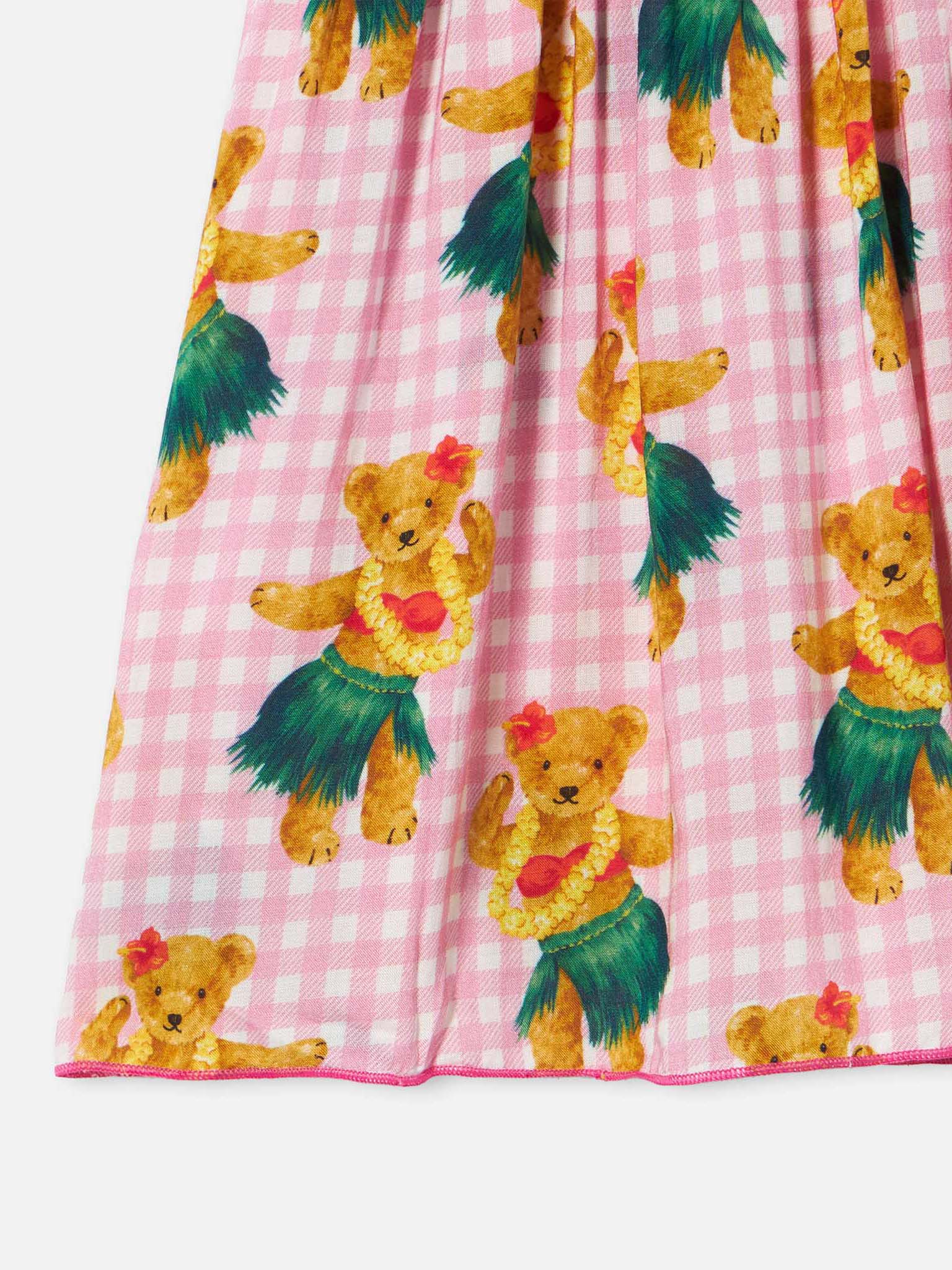 Cotton dress Lola with hawaian bear print - MC2 Saint Barth