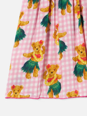 Cotton dress Lola with hawaian bear print - MC2 Saint Barth