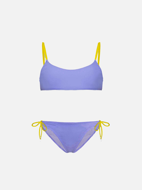 Mädchen-Bralette-Bikini mit Dreaming St. Barth-Stickerei