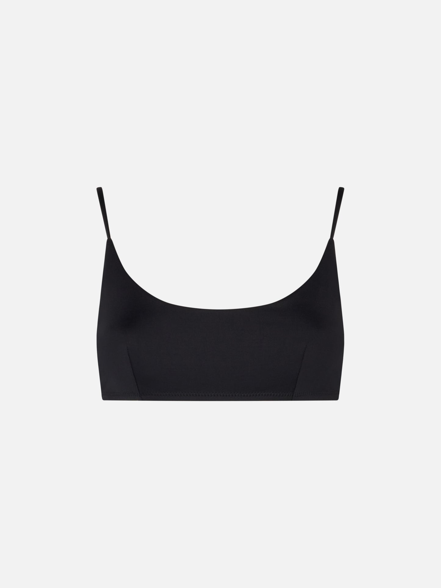 Woman black bralette swimsuit