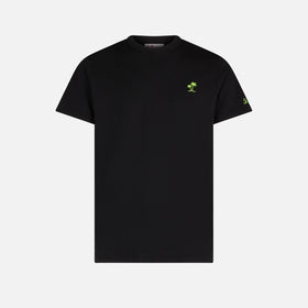 Man black cotton t-shirt