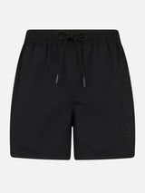 Man swim shorts with side logo and contrast