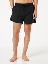 Man swim shorts with side logo and contrast