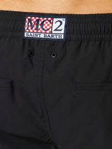 Man swim shorts with side logo and contrast