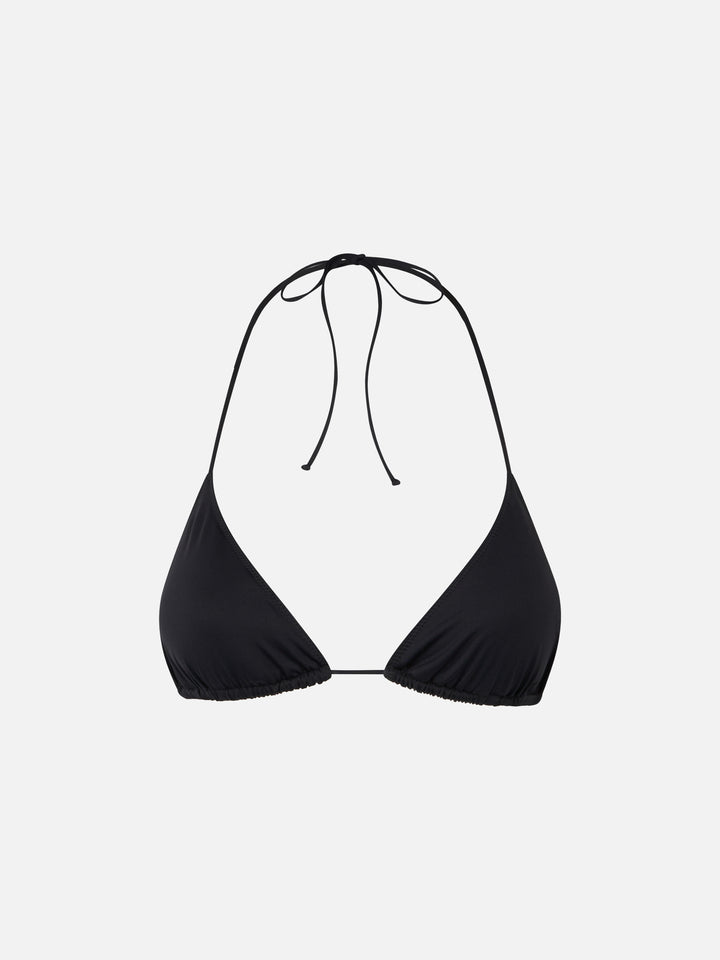 Woman black triangle top