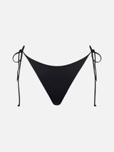 Slip mare donna nero con laccetti laterali