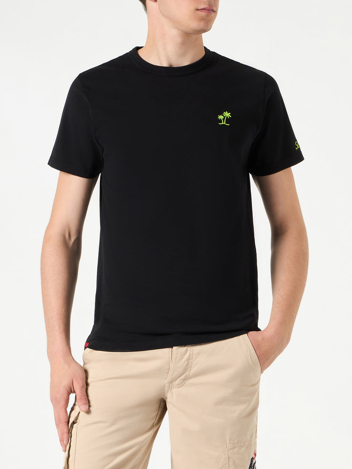 Man black cotton t-shirt
