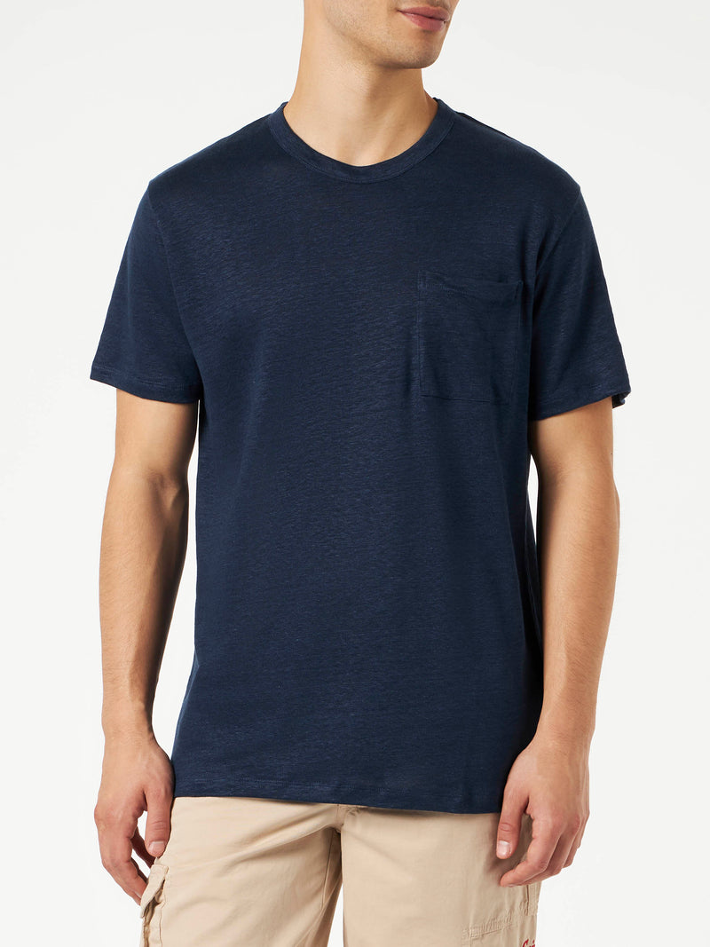 Man linen jersey t-shirt