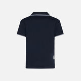 Blue piquet polo with St. Barth logo